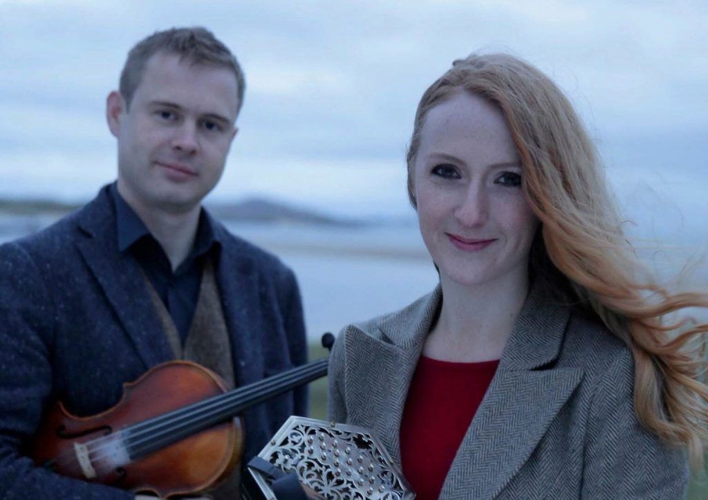 caitlin & ciaran with fiddle and concertina